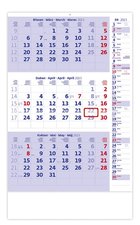 Helma Kalendář tříměsíční nástěnný modrý s poznámkami 2023