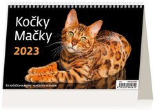 Helma Stolní kalendář 2023 - Kočky/Mačky