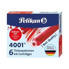 Pelikan Inkoustov bombiky 6 ks brilantn erven