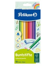 Pelikan Pastelky trojhrann 12barev