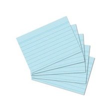 Herlitz - Karty do kartotky A7, modr, linka