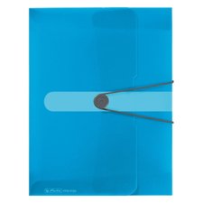 Herlitz Box na spisy  A4/4 cm - transparentní - modrý