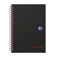 Oxford - Blok spirlov Oxford Black n&#039;Red Notebook A5/70 list tverekovan