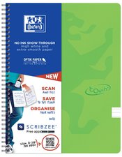 Oxford - Blok spirlov Oxford Nordic Touch A4+/70 list, linkovan, zelen