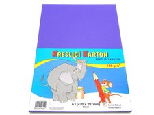 Karton kreslc A3/180g, fialov / bal