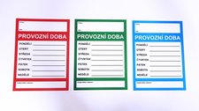 Provozn doba A4 platov cedulka  mix barev (698p)