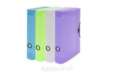 Karton P+P Krabice PP s gumou A4 maxi 60 Opaline Frosty modr