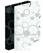 Karton P+P Krabice PP s gumou A4 Black and White ern