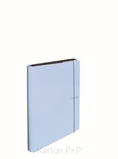Karton P+P 3klopé lamino desky s gumičkou PASTELINI modrá