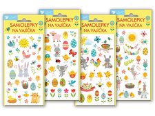 Velikonon samolepky na vajka 839 gelov Vesel Velikonoce 19x9cm