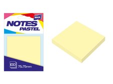 Bloek samolepc 75x75mm 100 list lut pastelov