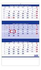 Stil Tříměsíční kalendář modrý 2024