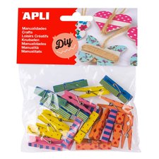 APLI devn kolky, 35 x 7 mm, mix barev