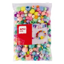 APLI plastov korlky, Jumbo pack, 300 ks, navlkac, mix velikost a barev