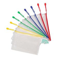 Tarifold oblka se zipem, A5, PVC sovina, mix barev, 8 ks