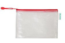 Tarifold oblka se zipem, A6, PVC sovina, erven, 8 ks