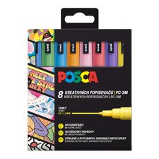 Posca sada popisova PC-3M, 0,9 - 1,3 mm, tpytiv barvy (8 ks)