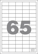 Spoko samolepic etikety, 38 x 21,2 mm, papr/A4, bl
