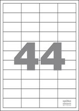 Spoko samolepic etikety, 48,5 x 25,4 mm, papr/A4, bl