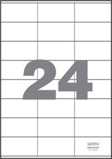 Spoko samolepic etikety, 70 x 37 mm, papr/A4, bl