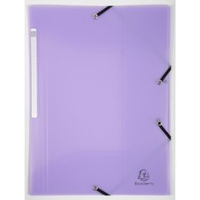 Exacompta spisov desky s gumikou Pastel, A4 maxi, PP, fialov