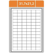 Print etikety 31,7 x 21,2 mm, bl samolepc, 100 list