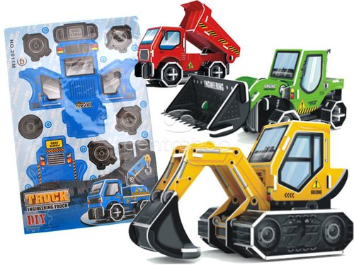 3D Puzzle stavební vozidla